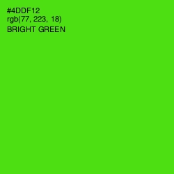 #4DDF12 - Bright Green Color Image