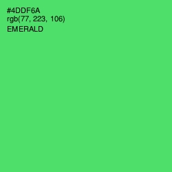 #4DDF6A - Emerald Color Image