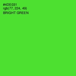 #4DE031 - Bright Green Color Image