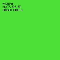 #4DE035 - Bright Green Color Image
