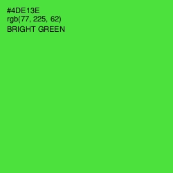 #4DE13E - Bright Green Color Image