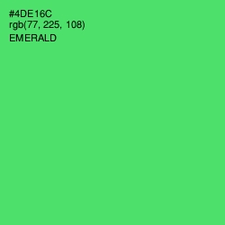 #4DE16C - Emerald Color Image