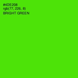 #4DE208 - Bright Green Color Image