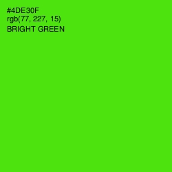#4DE30F - Bright Green Color Image