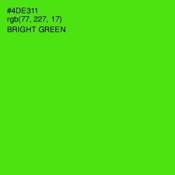 #4DE311 - Bright Green Color Image