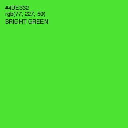 #4DE332 - Bright Green Color Image