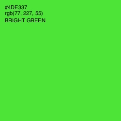 #4DE337 - Bright Green Color Image