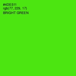 #4DE511 - Bright Green Color Image
