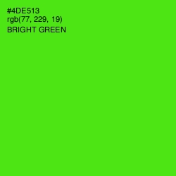 #4DE513 - Bright Green Color Image