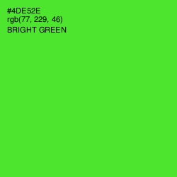 #4DE52E - Bright Green Color Image