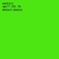 #4DE612 - Bright Green Color Image
