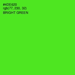 #4DE620 - Bright Green Color Image