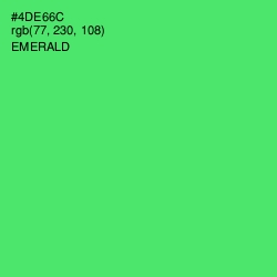 #4DE66C - Emerald Color Image