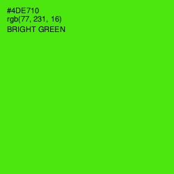 #4DE710 - Bright Green Color Image