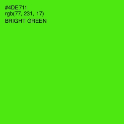 #4DE711 - Bright Green Color Image