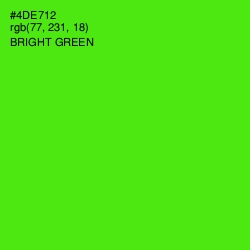 #4DE712 - Bright Green Color Image