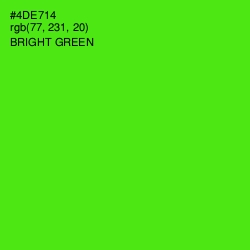 #4DE714 - Bright Green Color Image