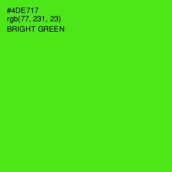 #4DE717 - Bright Green Color Image