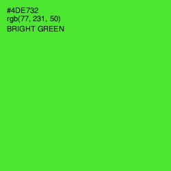 #4DE732 - Bright Green Color Image