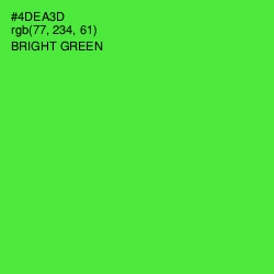 #4DEA3D - Bright Green Color Image