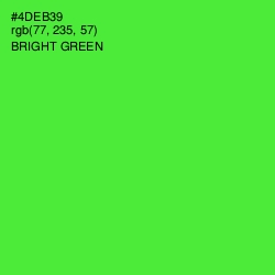 #4DEB39 - Bright Green Color Image