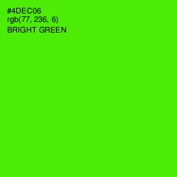 #4DEC06 - Bright Green Color Image