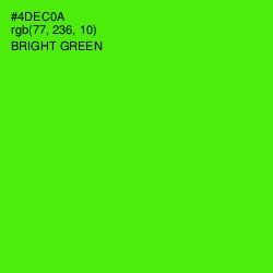 #4DEC0A - Bright Green Color Image