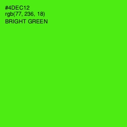 #4DEC12 - Bright Green Color Image