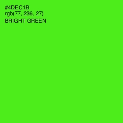 #4DEC1B - Bright Green Color Image