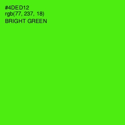 #4DED12 - Bright Green Color Image