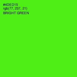 #4DED15 - Bright Green Color Image