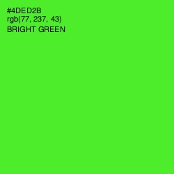 #4DED2B - Bright Green Color Image