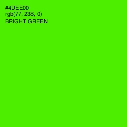 #4DEE00 - Bright Green Color Image