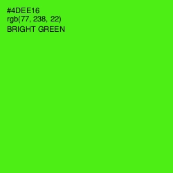 #4DEE16 - Bright Green Color Image