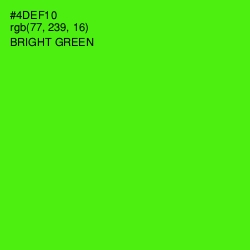 #4DEF10 - Bright Green Color Image