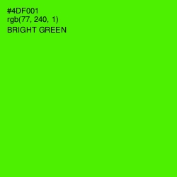 #4DF001 - Bright Green Color Image