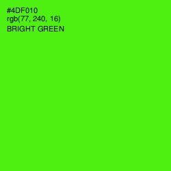 #4DF010 - Bright Green Color Image