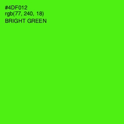 #4DF012 - Bright Green Color Image