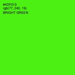 #4DF013 - Bright Green Color Image