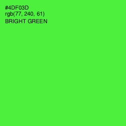 #4DF03D - Bright Green Color Image