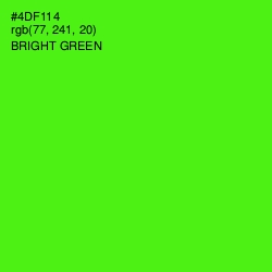 #4DF114 - Bright Green Color Image