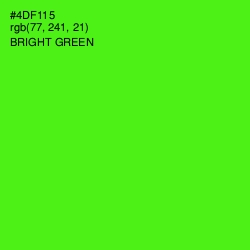 #4DF115 - Bright Green Color Image