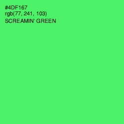 #4DF167 - Screamin' Green Color Image