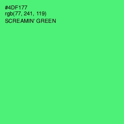 #4DF177 - Screamin' Green Color Image