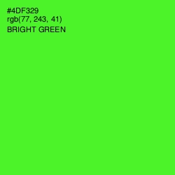 #4DF329 - Bright Green Color Image