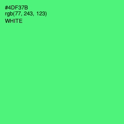 #4DF37B - Screamin' Green Color Image