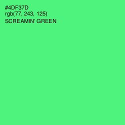 #4DF37D - Screamin' Green Color Image