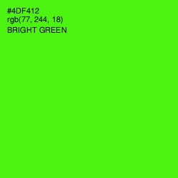 #4DF412 - Bright Green Color Image