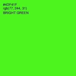 #4DF41F - Bright Green Color Image