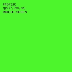 #4DF62C - Bright Green Color Image